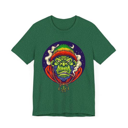 Gorilla Smoke Vibrant Graphic Tee with Cool Monster Design, Unisex Graphic T-Shirt, Edgy Streetwear, Bold Art Apparel, Unique Gift Idea