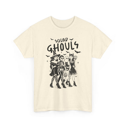 Squad Ghouls Halloween Tee, Unisex Cotton Shirt, Spooky Graphic Tee, Festival Outfits, Halloween Costume Top, Cute Goth Wear
