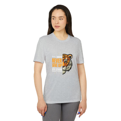 Never Give Up Adidas® Unisex Sport T-shirt