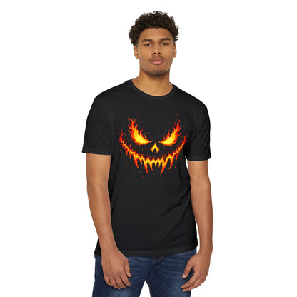 Flaming Jack-O'-Lantern Face T-Shirt