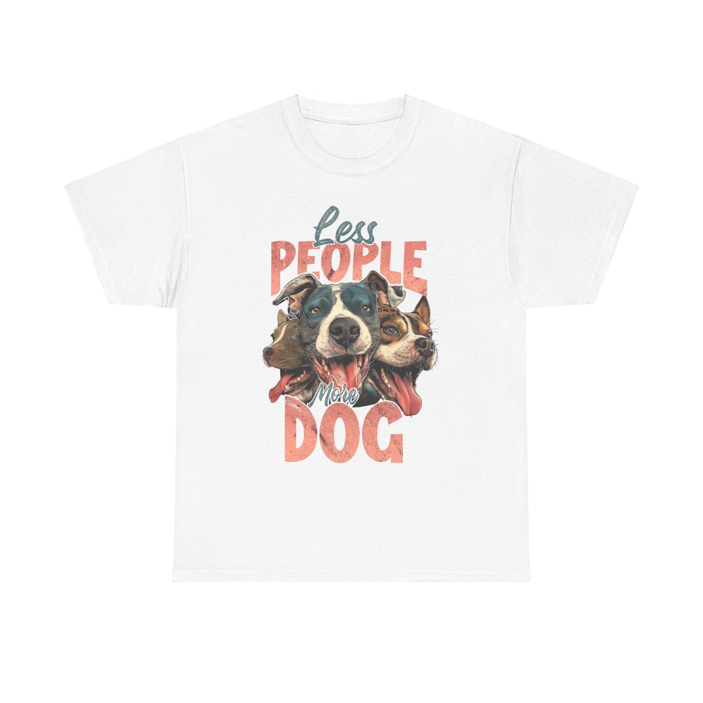 Less People More Dog Unisex Heavy Cotton Tee