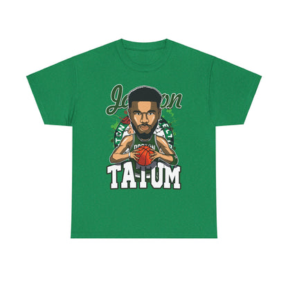 Jason Tatum Head Mural Unisex Heavy Cotton Tee