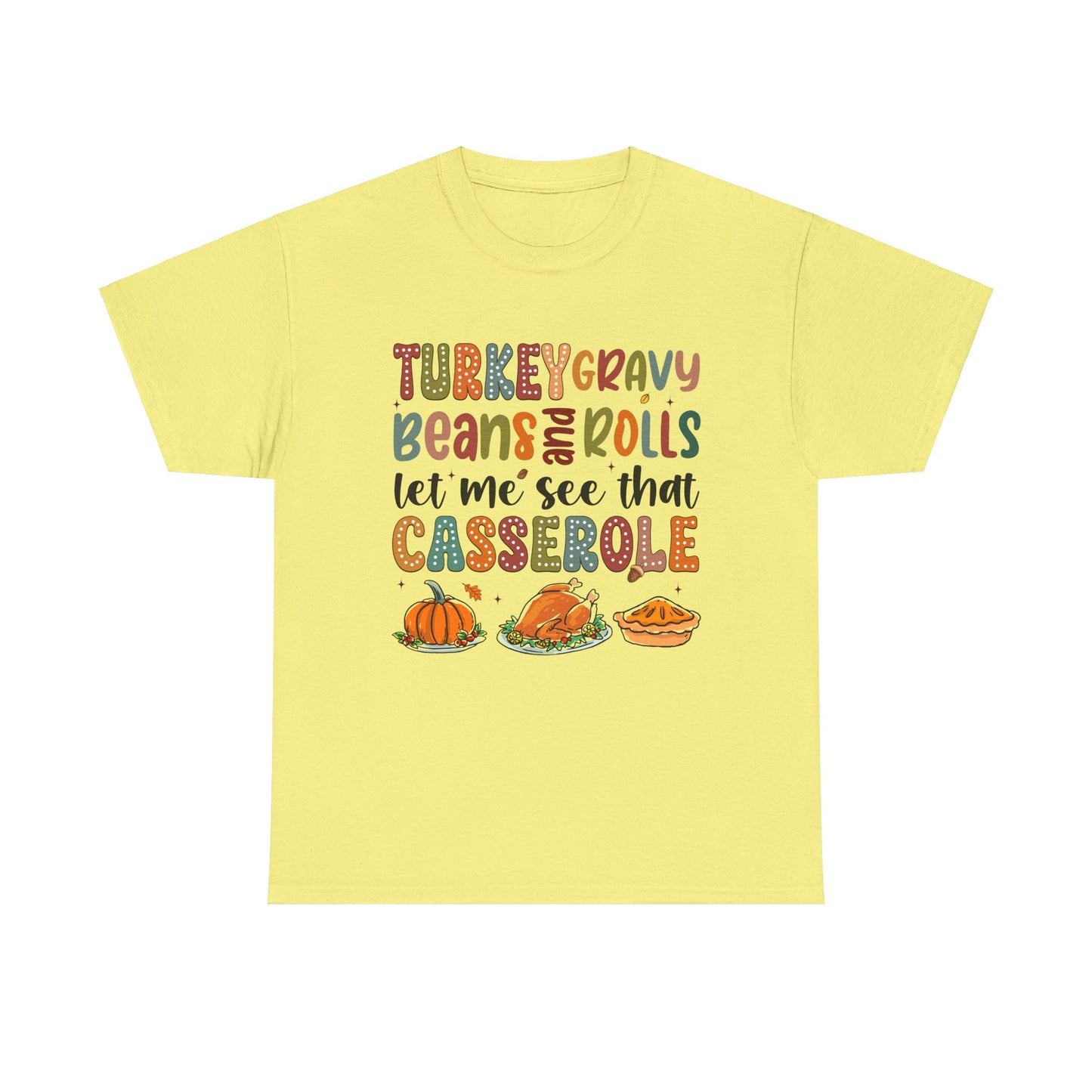 Turkey Gravy Casserole Unisex Heavy Cotton Tee