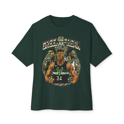 Giannis Antetokounmpo Greek Freak Unisex Oversized Boxy Tee