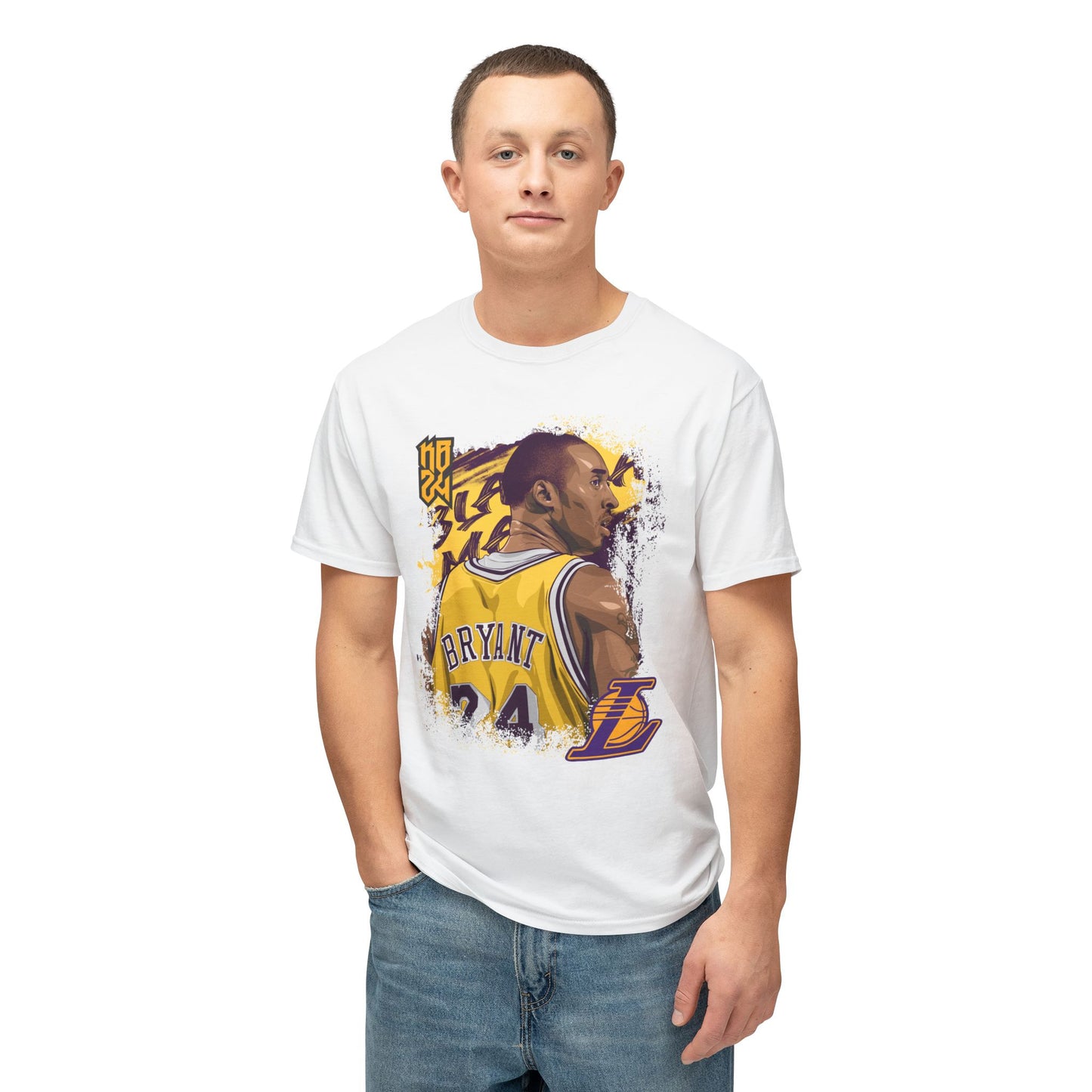 Kobe Bryant 24 Rear View Unisex HD Cotton™ T-shirt