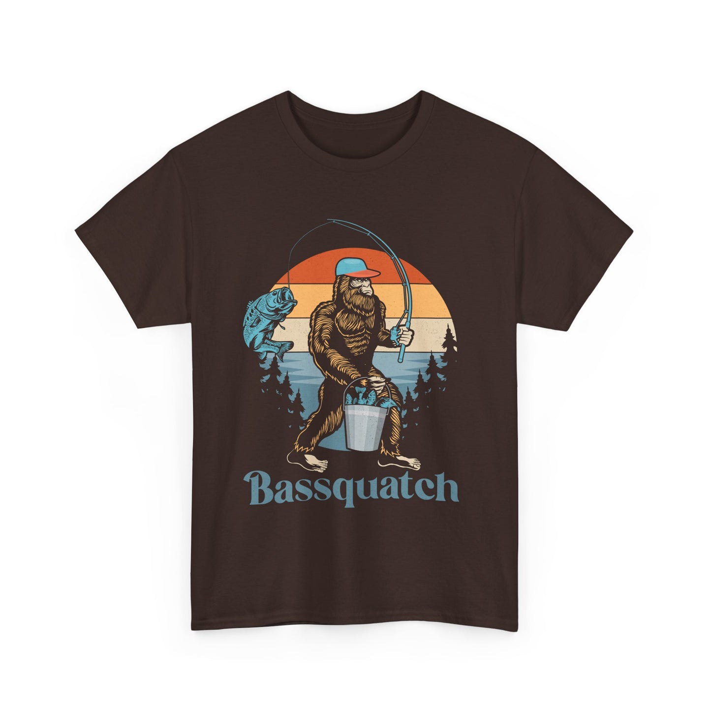 Bassquatch Fishing Tee - Perfect for Outdoorsy Souls, Gifts for Fishermen, Summer Adventure Wear, Casual Style, Nature Lover's Top