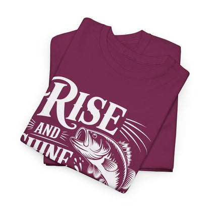 Rise And Shine It's Fishing Time Fishing Time Unisex Tee - Rise and Shine, Casual Wear, Gift for Fishermen, Fishing Trip, Outdoor Adventure, Father's Day Gift