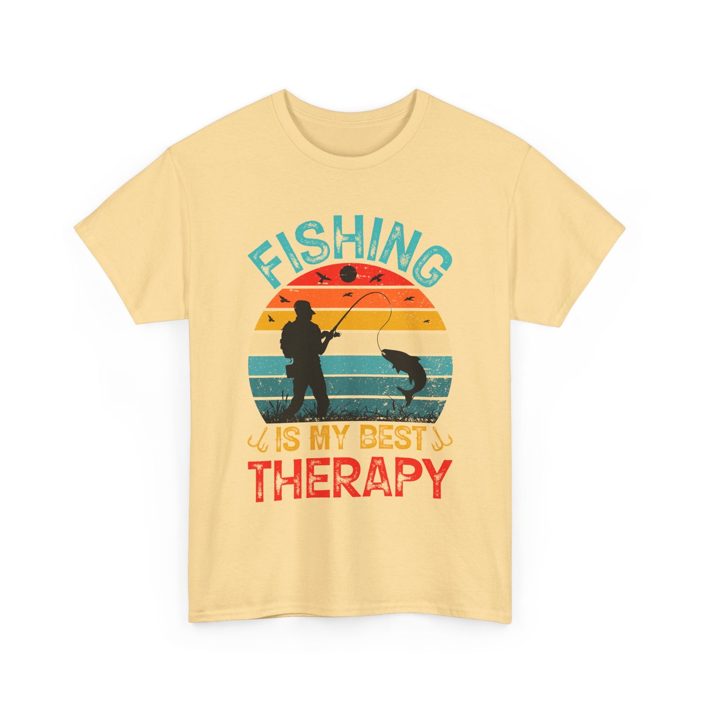 Fishing is My Best Therapy Unisex Heavy Cotton Tee