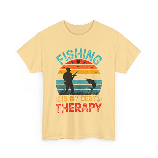 Fishing is My Best Therapy Unisex Heavy Cotton Tee