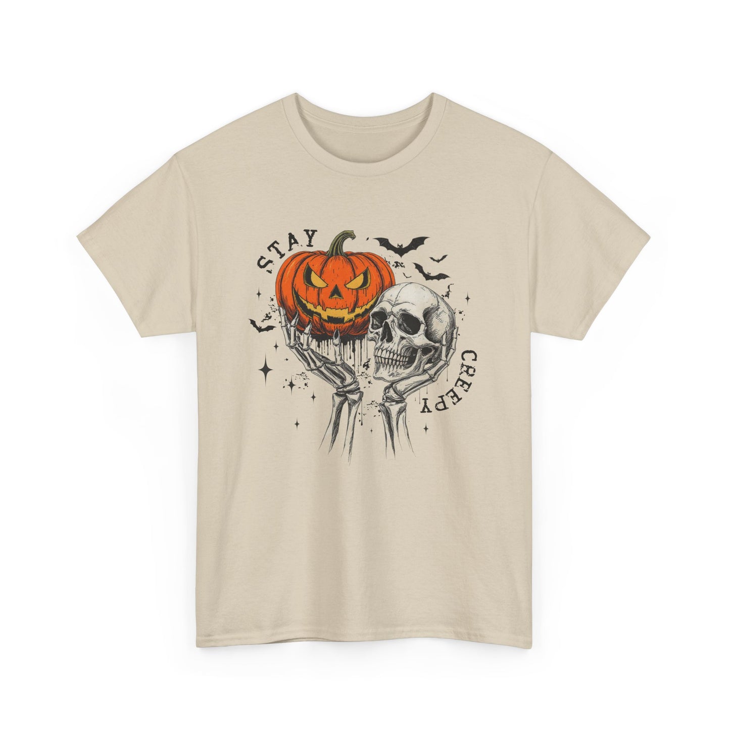 Stay Creepy Graphic, Halloween Themed Unisex Heavy Cotton Tee - spooky shirt for celebrations, fall fashion, Halloween parties, gift [...]