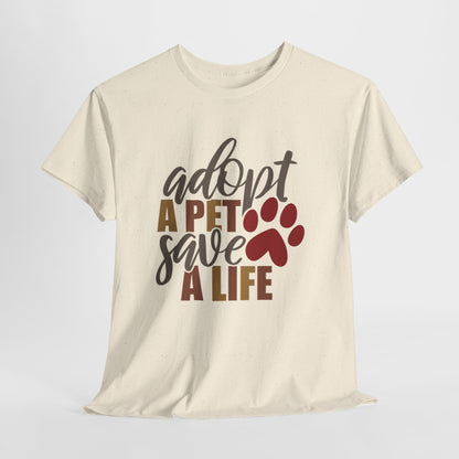 Adopt a Pet Save a Life Tee, Unisex Heavy Cotton Shirt for Animal Lovers, Dog and Cat Adoption Awareness, Gift for Pet Owners, [...]