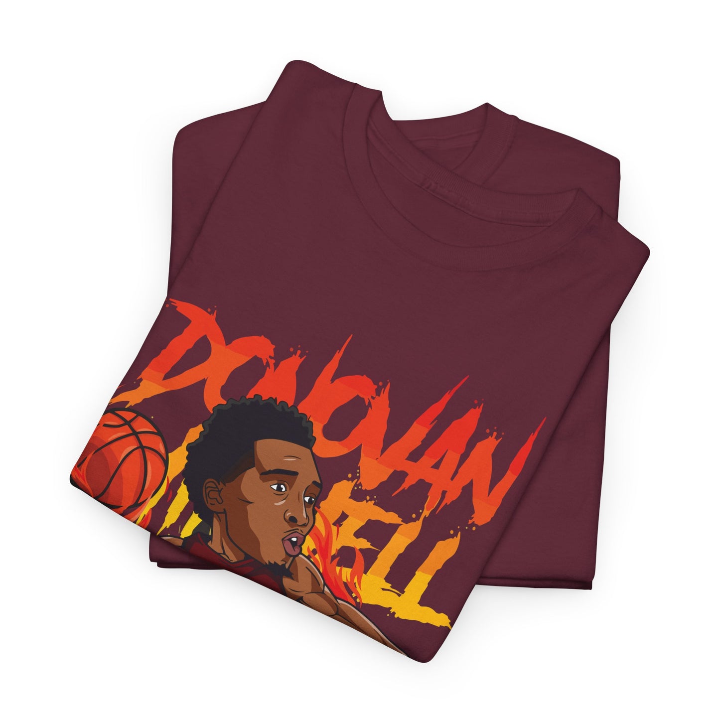 Donovan Mitchell Unisex Heavy Cotton Tee, Basketball Shirt, Sports Fan Apparel, Gift for Him, Athletic Wear, Game Day Outfit