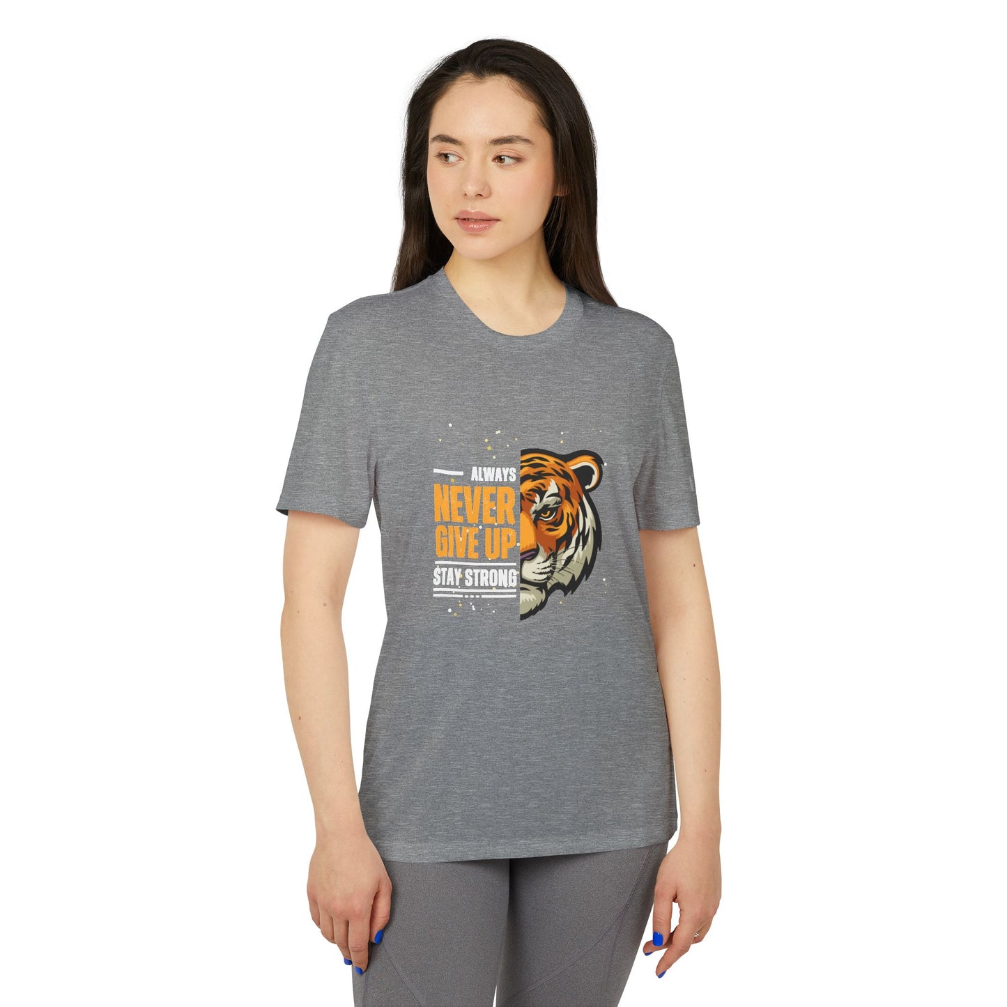 Never Give Up Adidas® Unisex Sport T-shirt