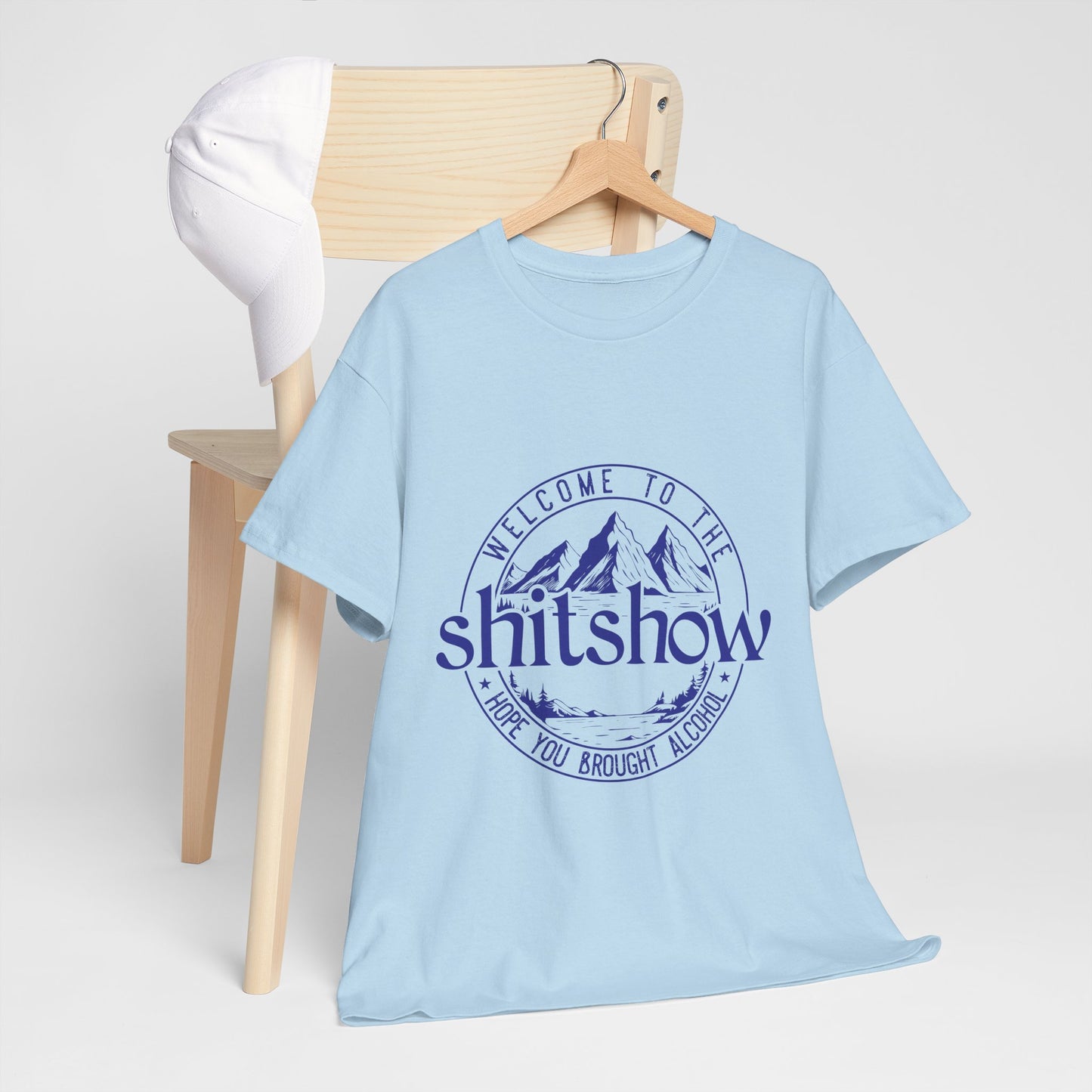 Welcome to the Shitshow Unisex Heavy Cotton Tee, Humor Tee, Funny Graphic Tee, Casual Wear, Gift for Friends, Birthday Tee, Everyday Comfort