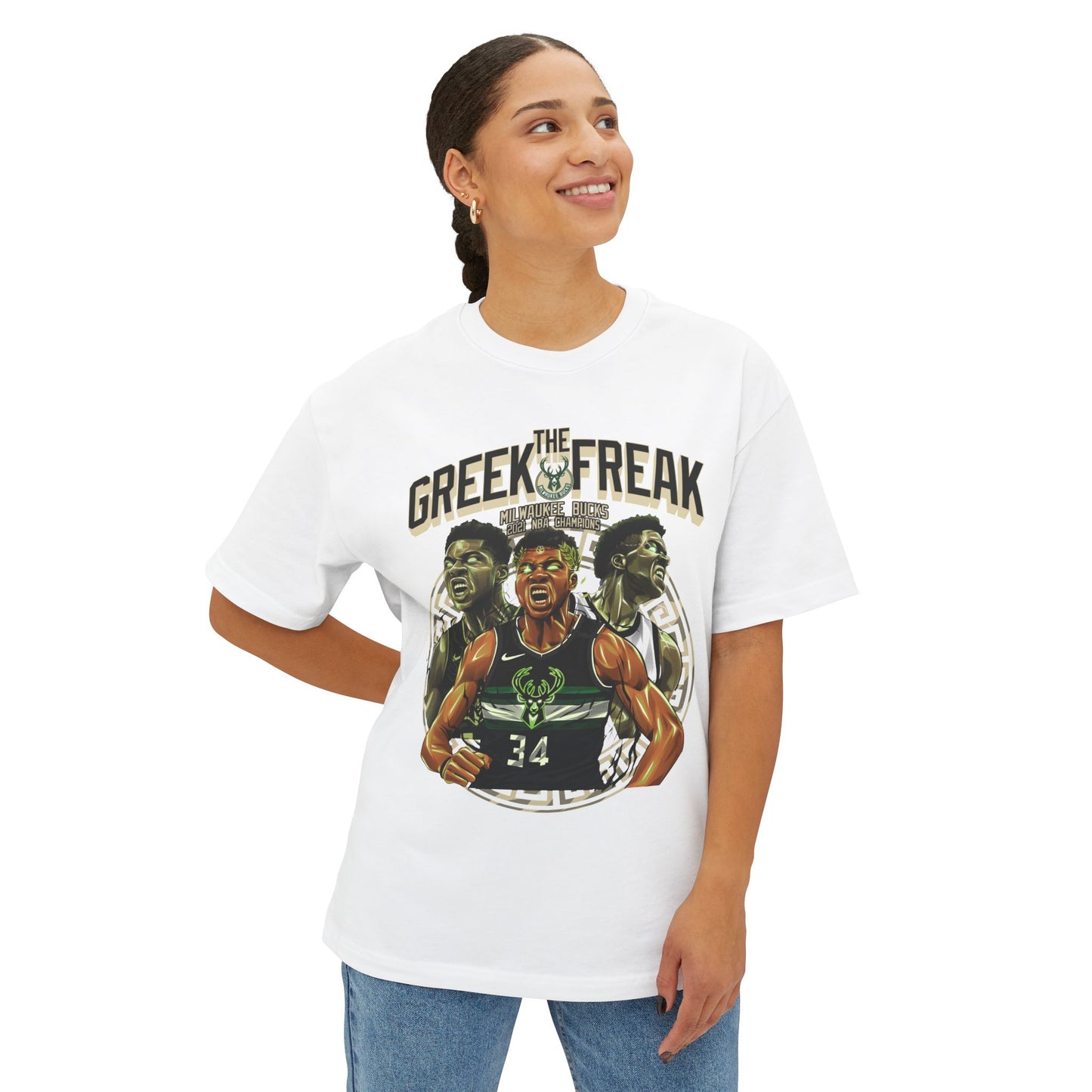 Giannis Antetokounmpo Greek Freak Unisex Oversized Boxy Tee