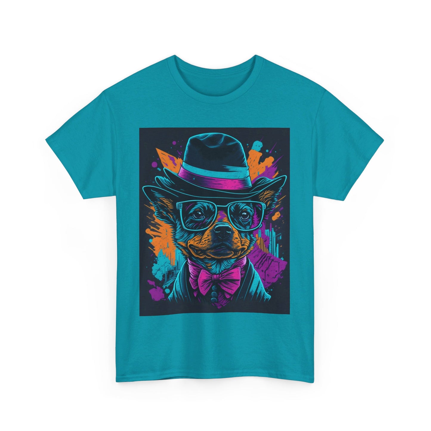 Out in the town Deco Dog Unisex Heavy Cotton Tee