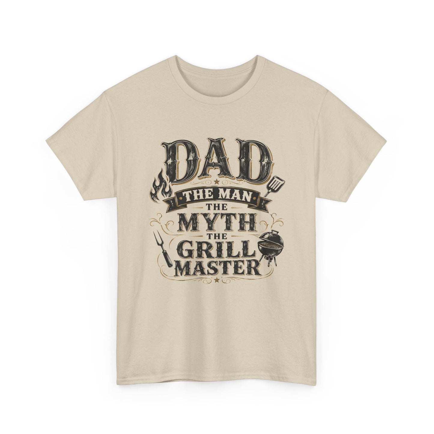 Grill Master Dad T-Shirt — "Dad: The Man, The Myth, The Grill Master" BBQ Father’s Day Tee
