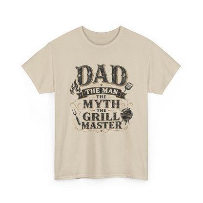 Grill Master Dad T-Shirt — "Dad: The Man, The Myth, The Grill Master" BBQ Father’s Day Tee