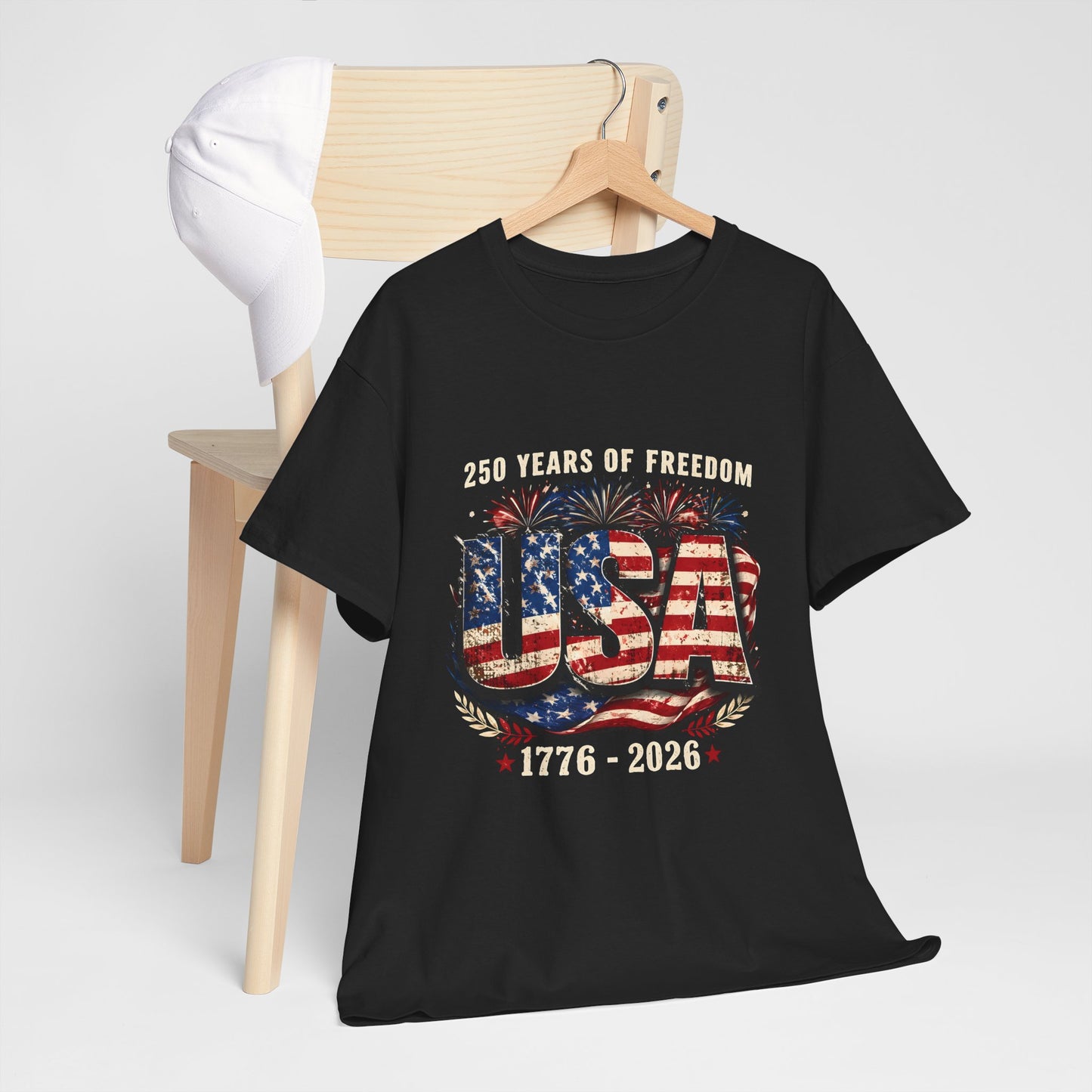 USA 250 Years of Freedom T-Shirt — 1776-2026 Patriotic Fourth of July Tee