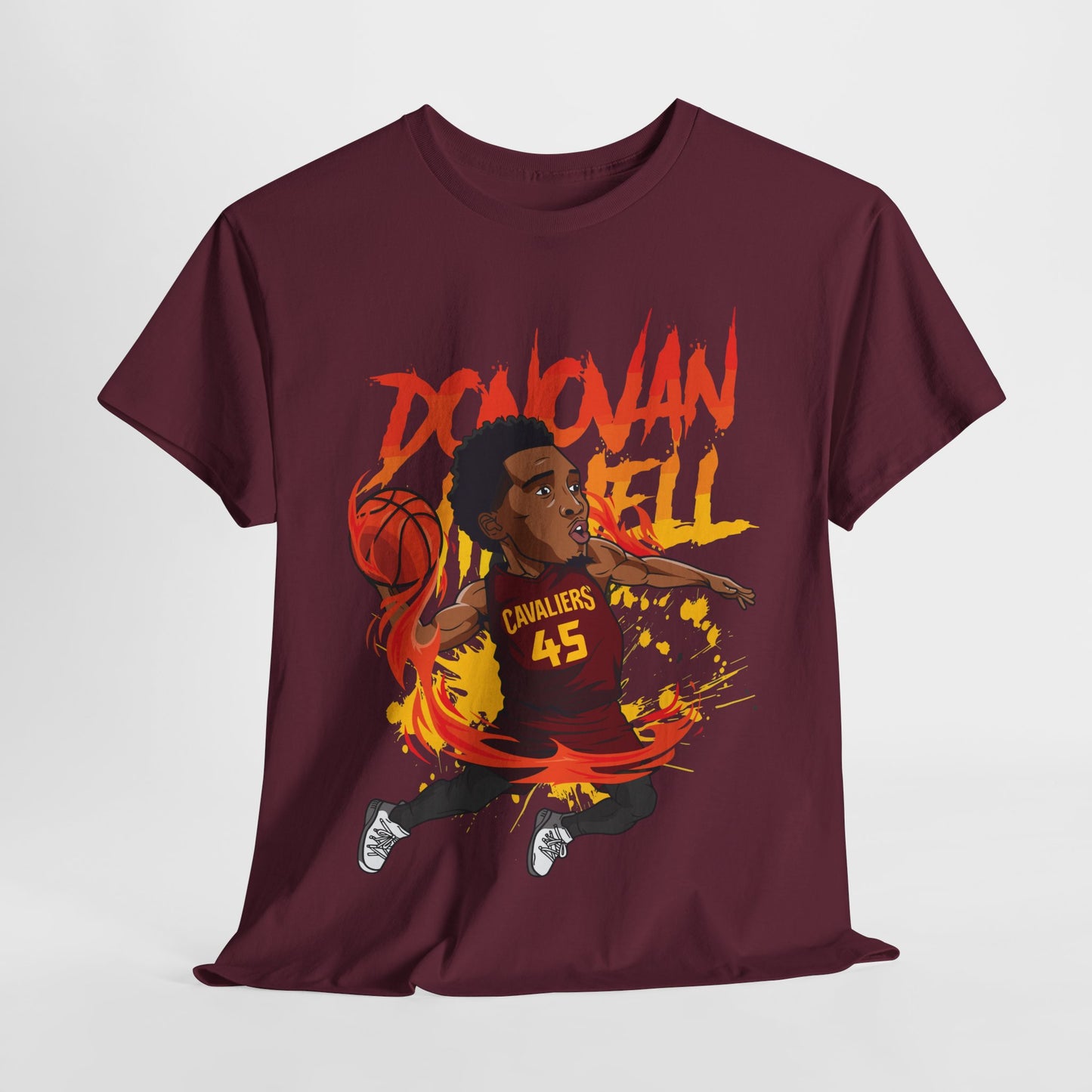 Donovan Mitchell Unisex Heavy Cotton Tee, Basketball Shirt, Sports Fan Apparel, Gift for Him, Athletic Wear, Game Day Outfit
