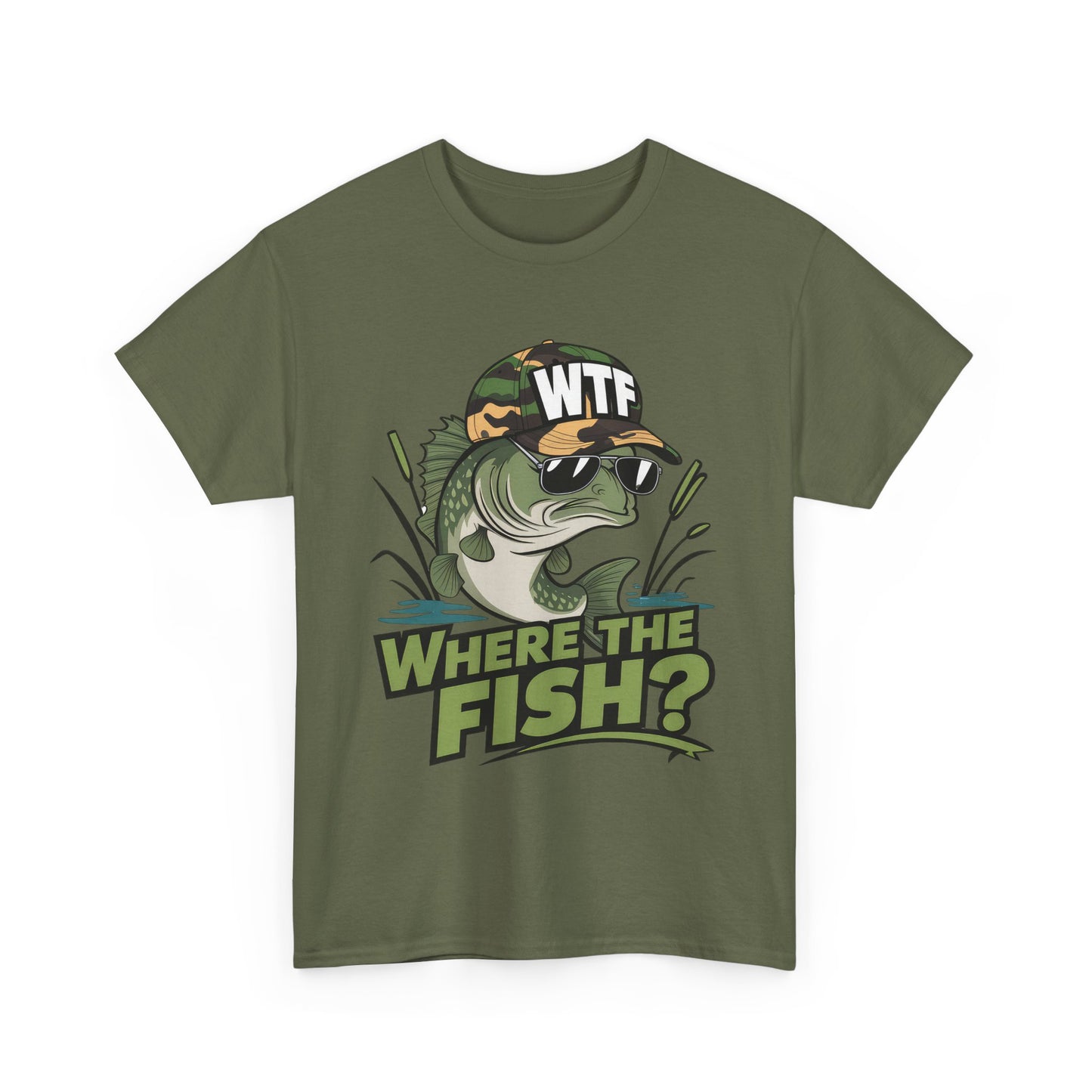 Where The Fish? Unisex Heavy Cotton Tee