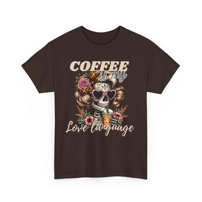 Coffee is My Love Language Unisex Heavy Cotton Tee