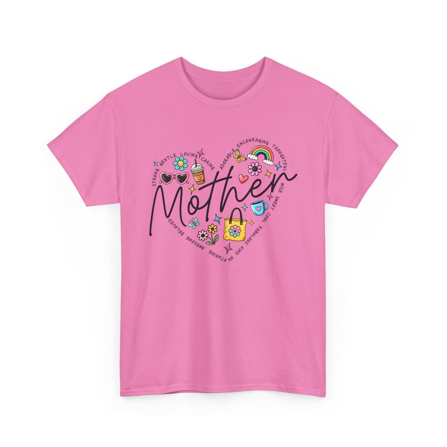 Mother’s Day Floral Heart Unisex Heavy Cotton Tee