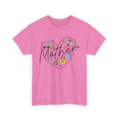 Mother’s Day Floral Heart Unisex Heavy Cotton Tee