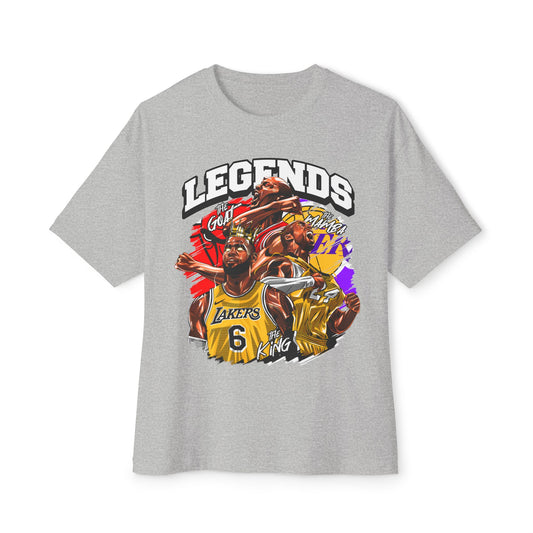 Legends Michael Jordan Kobe Bryant Lebron James Unisex Oversized Boxy Tee