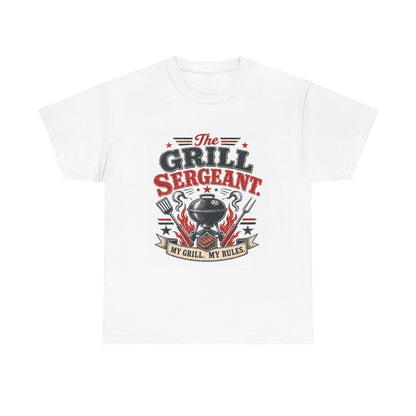 Grill Sergeant T-Shirt - "My Grill, My Rules" BBQ Tee for Grill Masters