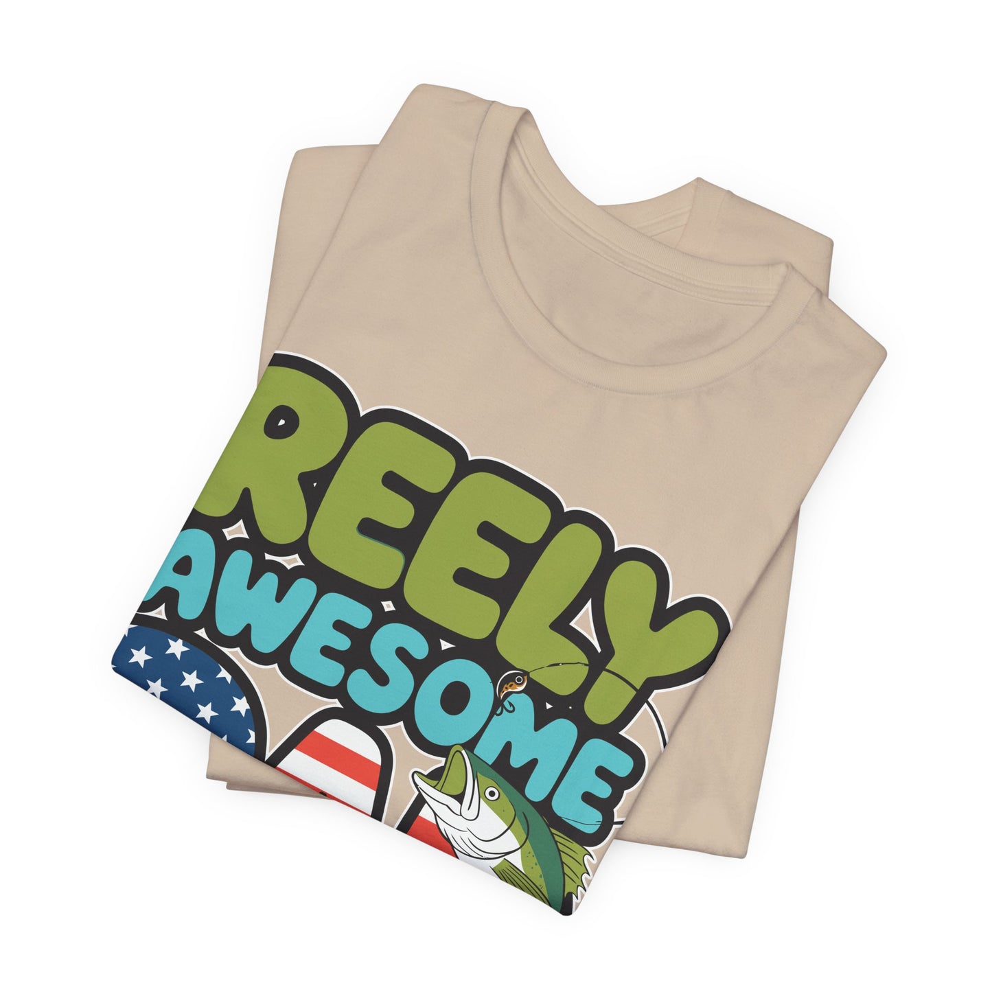 Reely Awesome Dad Fishing Tee, Unisex Fishing Shirt, Father's Day Gift, Dad T-Shirt, Outdoor Apparel, Casual Wear