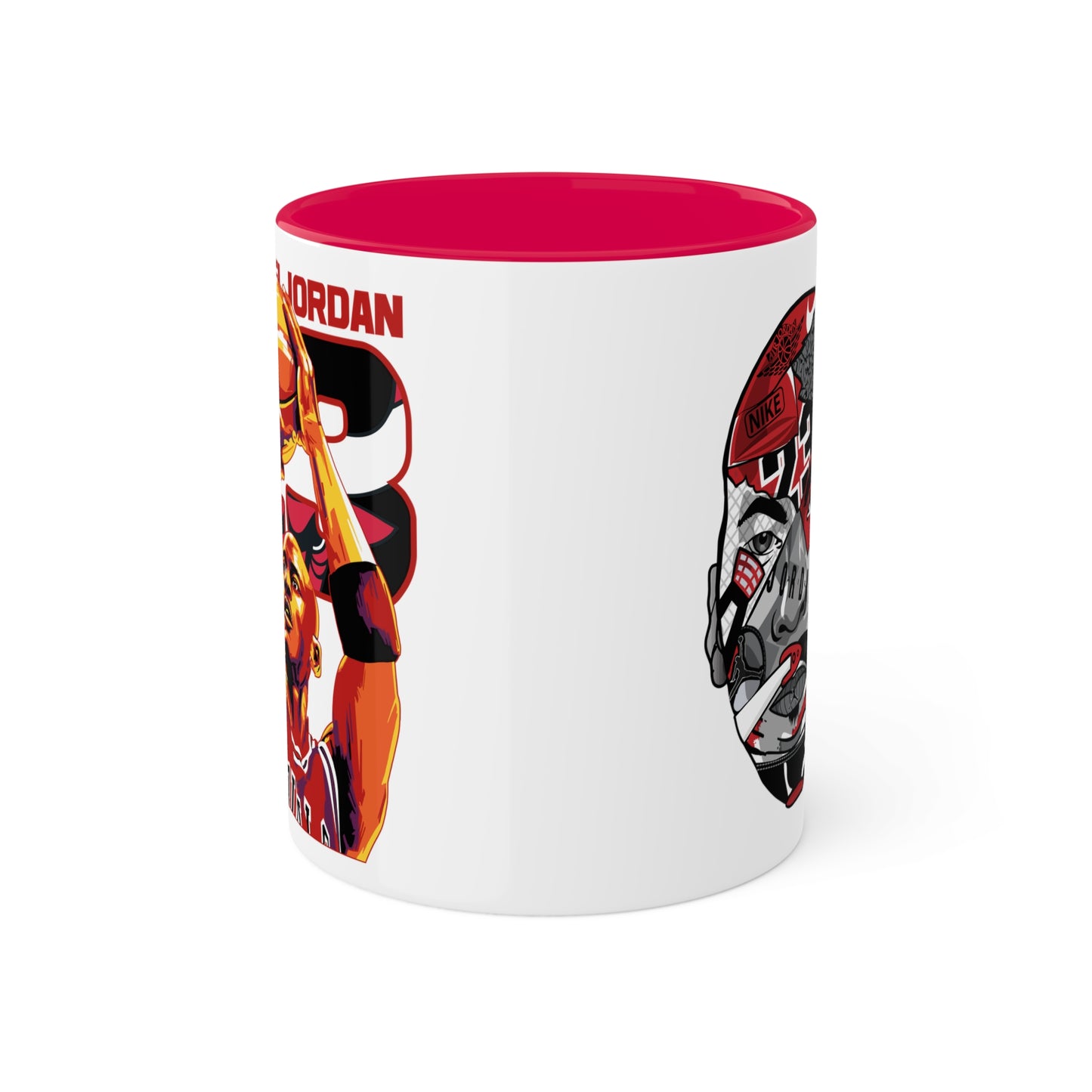 Michael Jordan Jumper Head Mural Colorful Mugs, 11oz