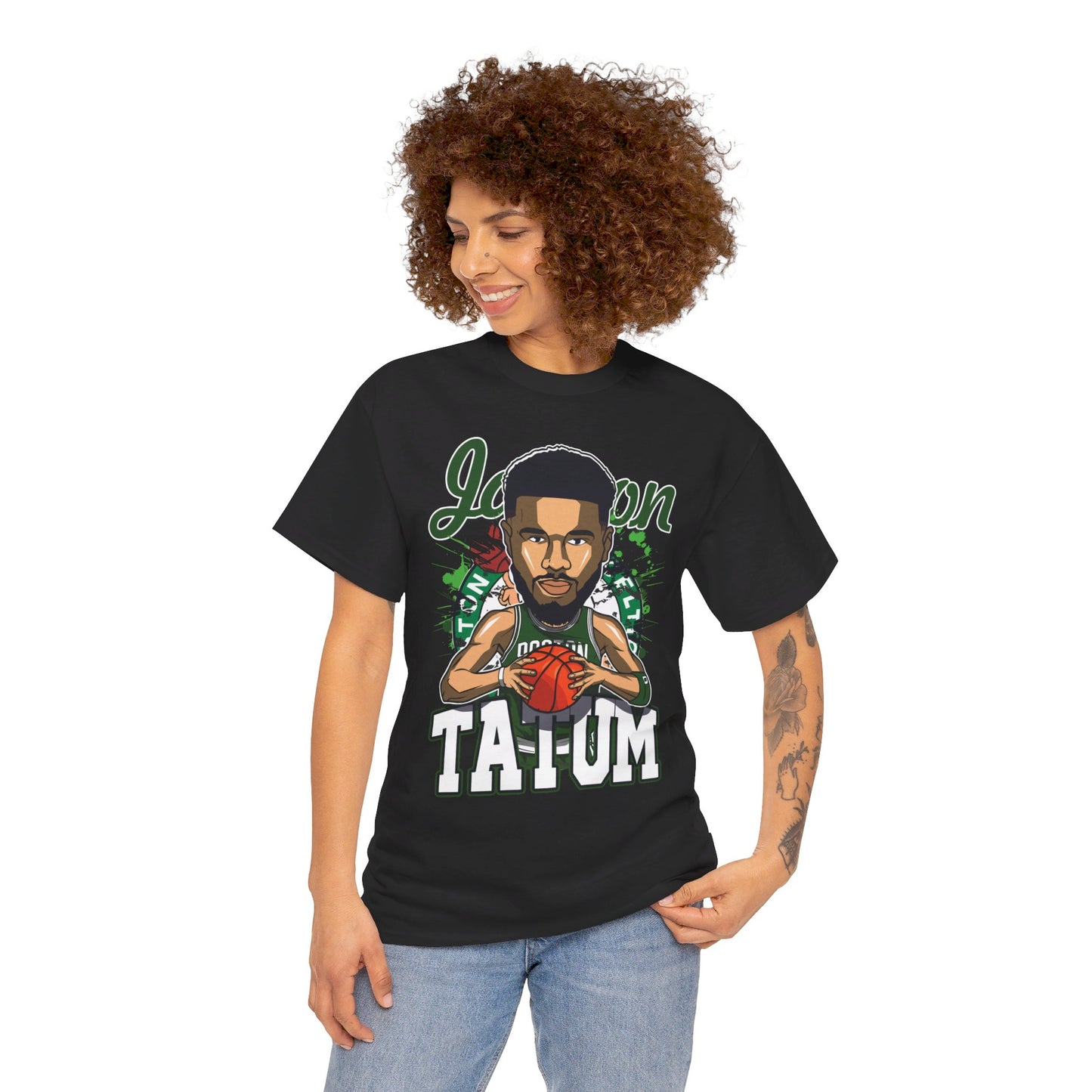 Jason Tatum Head Mural Unisex Heavy Cotton Tee