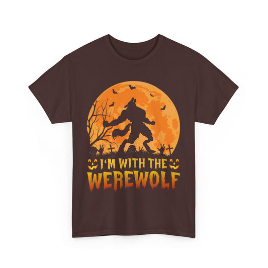 I'm With The Werewolf Unisex Heavy Cotton Tee