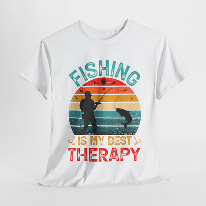 Fishing is My Best Therapy Unisex Heavy Cotton Tee