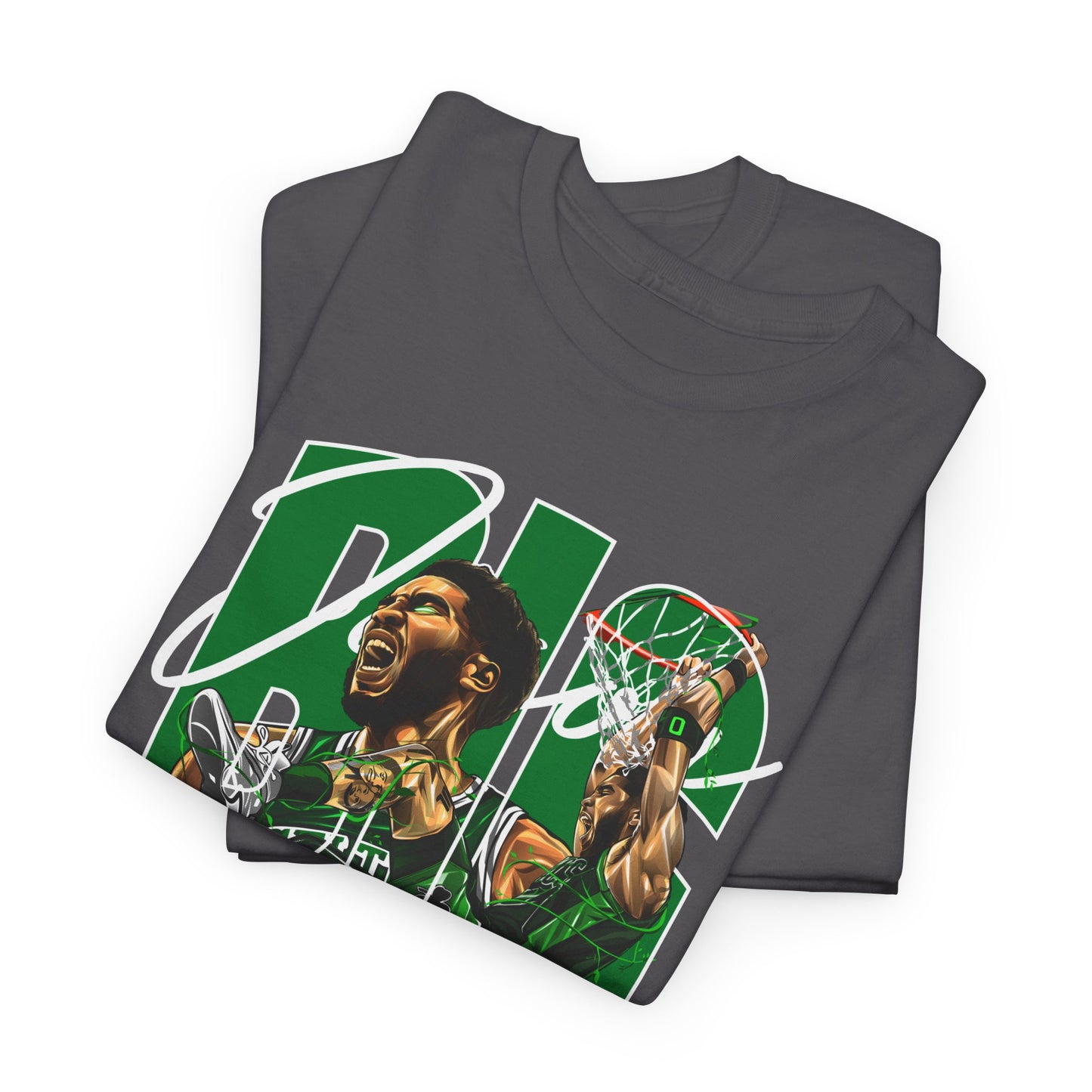 Tatum Deuce Retro Green Jersey Design Basketball Player Graphic Tee