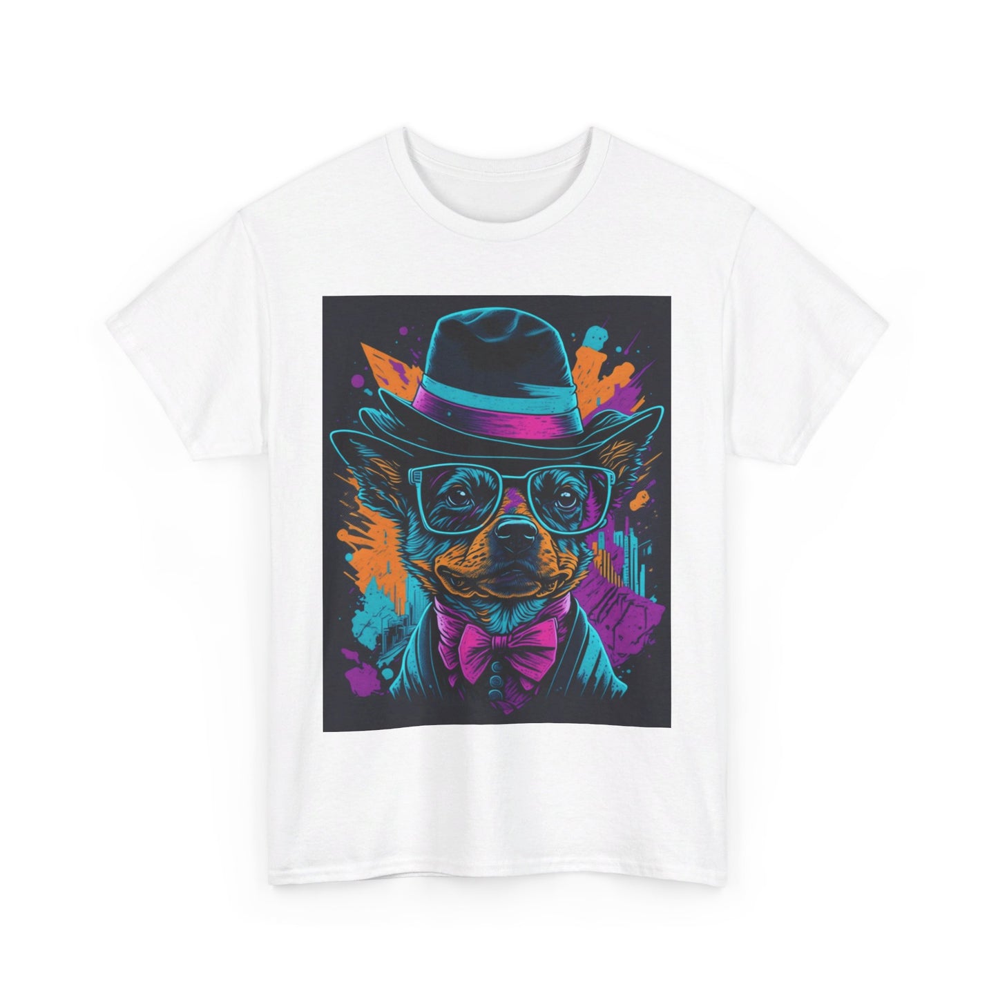 Out in the town Deco Dog Unisex Heavy Cotton Tee