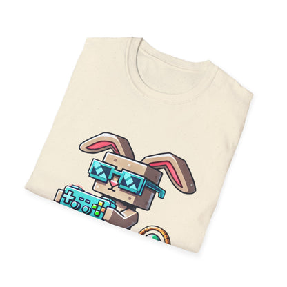 Cool MineCraft Gamer Bunny Unisex T-Shirt - Perfect for Easter and Video Game Lovers