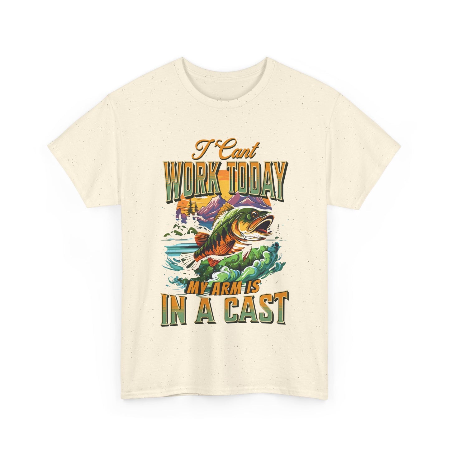 I Can't Work My Arm Is In A Cast Unisex Heavy Cotton Tee