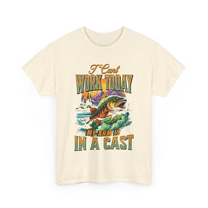 I Can't Work My Arm Is In A Cast Unisex Heavy Cotton Tee