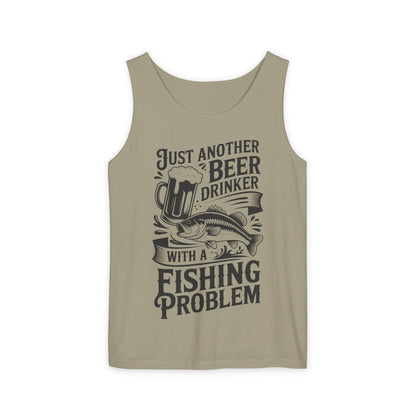 Fishing Tank Top — "Just Another Beer Drinker with a Fishing Problem" Graphic