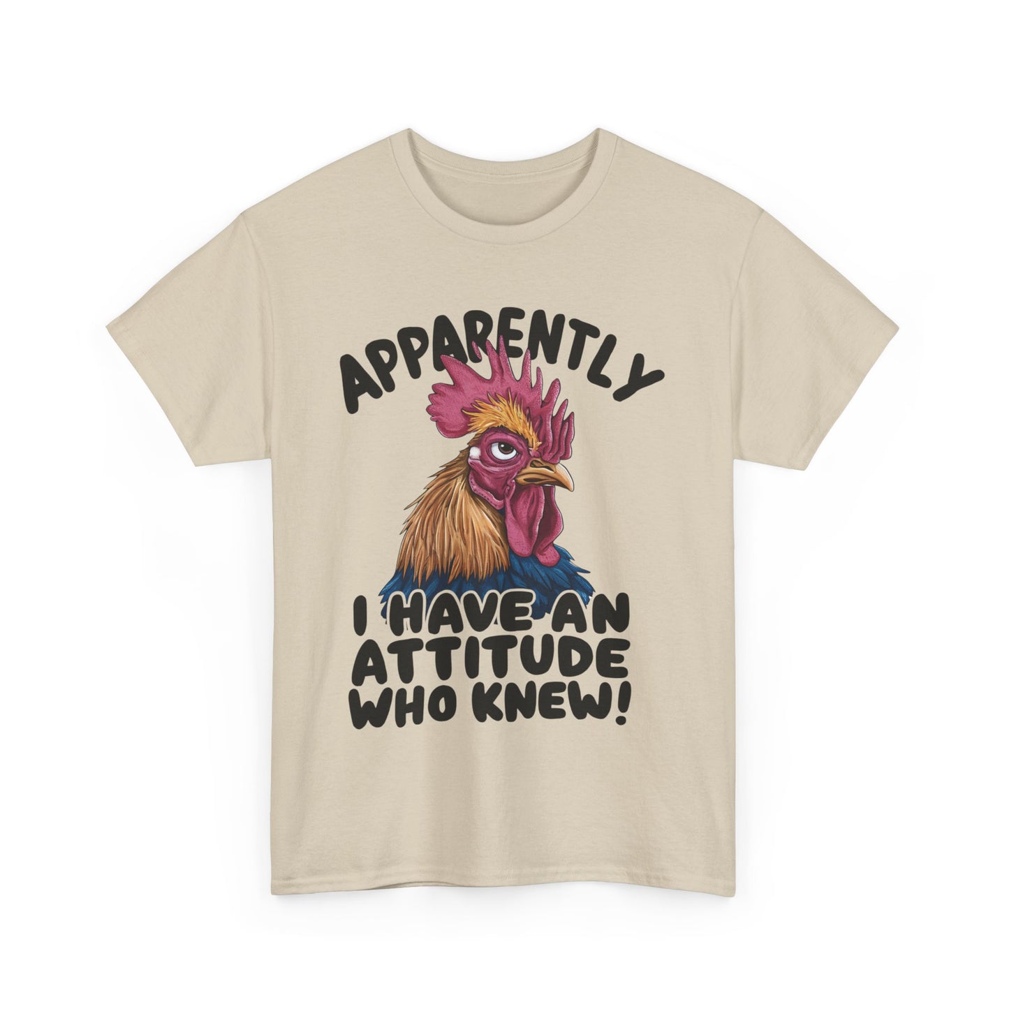 Apparently I Have An Attitude Who Knew! Unisex Heavy Cotton Tee