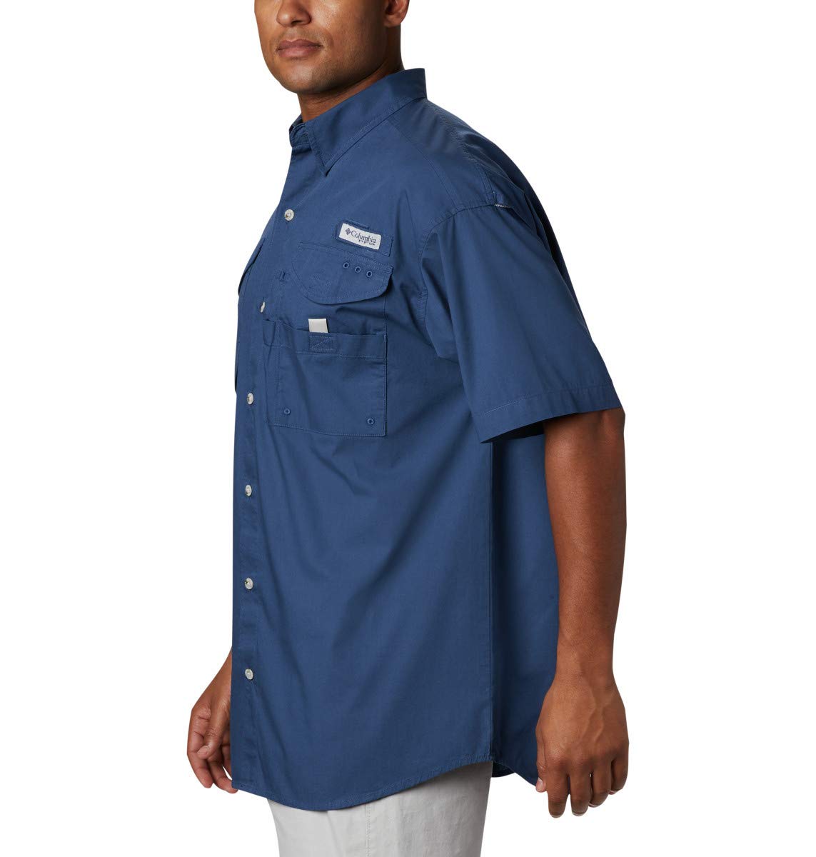 Columbia Men’s PFG Bonehead Short Sleeve Fishing Shirt, 100% Cotton, Carbon, Large