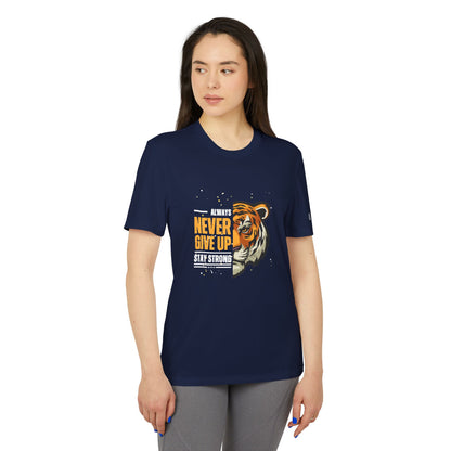 Never Give Up Adidas® Unisex Sport T-shirt