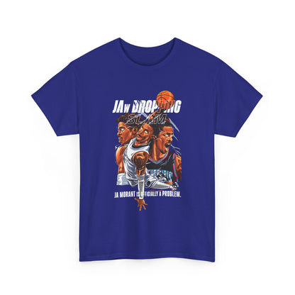 Jaw Dropping Morant Unisex Heavy Cotton Tee Basketball Graphic Shirt