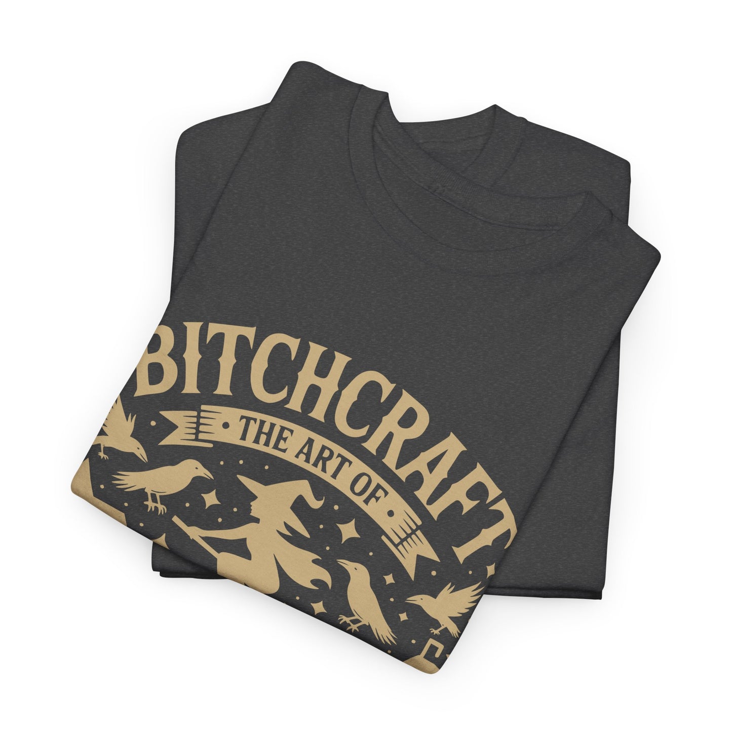 Bitchcraft Witchy Graphic Tee, Humor Shirt, Pagan Apparel, Unisex Cotton Top, Gift for Witches, Halloween T-Shirt, Magickal Wear