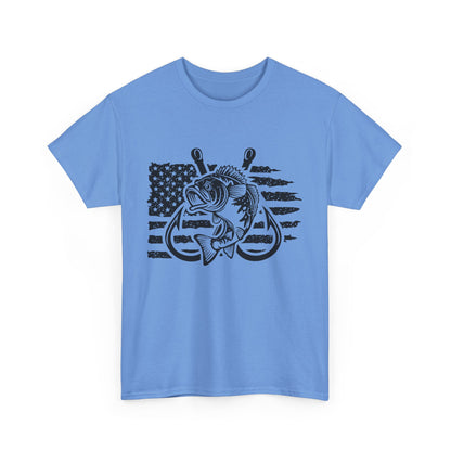 Patriotic Fishing Tee for Outdoors Lovers