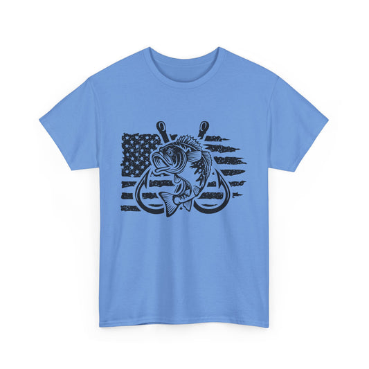 Patriotic Fishing Tee for Outdoors Lovers