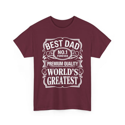 World's Greatest Best Dad T‑Shirt — No.1 Forever Father's Day Tee