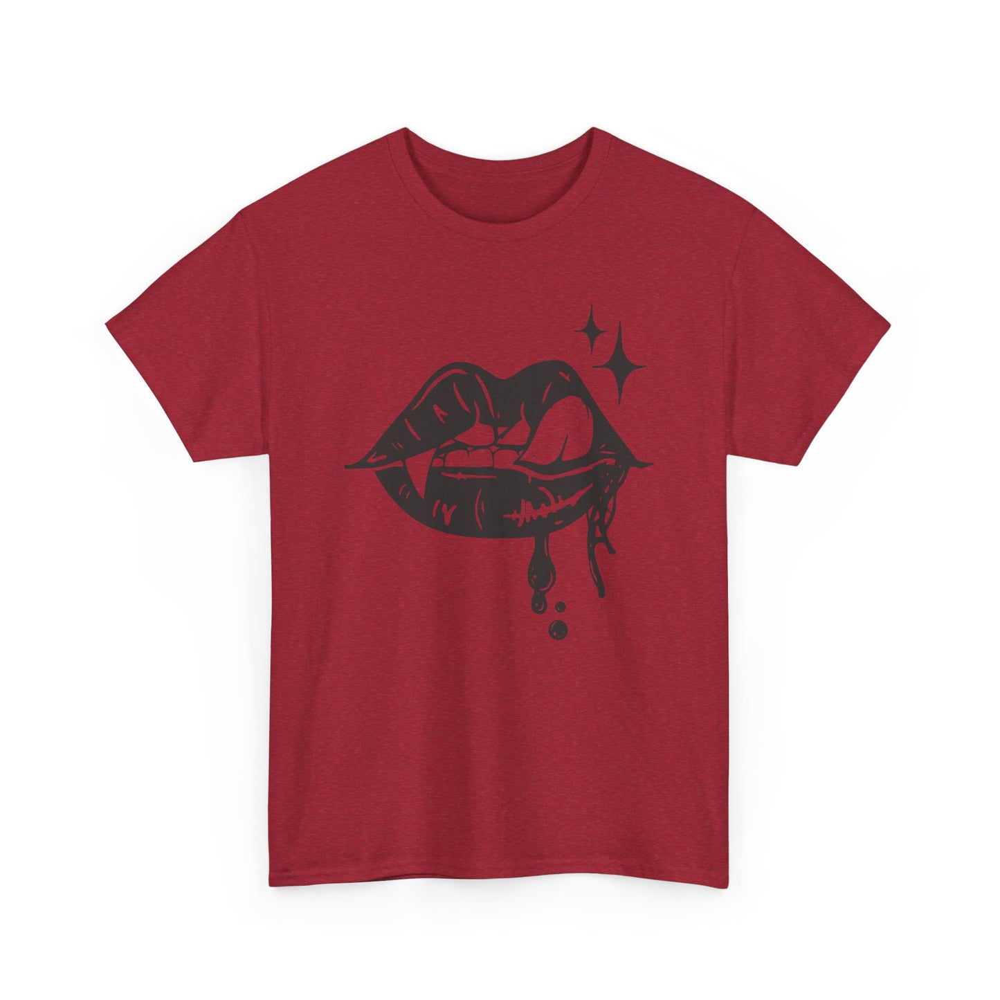 Vampire Sassy Lips Unisex Heavy Cotton Tee